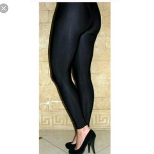 VS PINK black shiny leggings